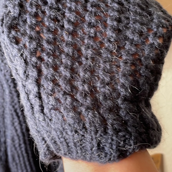 Soft surroundings women’s blue mohair blend knitted sweater in size large, tag - Picture 7 of 11